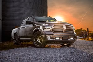 Dodge Ram LED Light Bars - Diode Dynamics - Stage Series 6 In, Wide, Advanced TIR Optics - White - `13-`18
